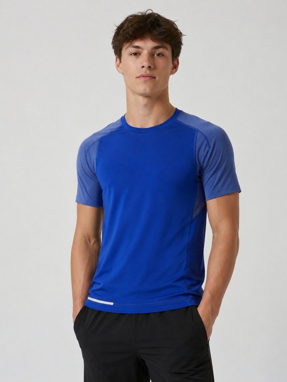 Lululemon Men’s XS Blue Reflective Short Sleeve Running Training Shirt Athletic